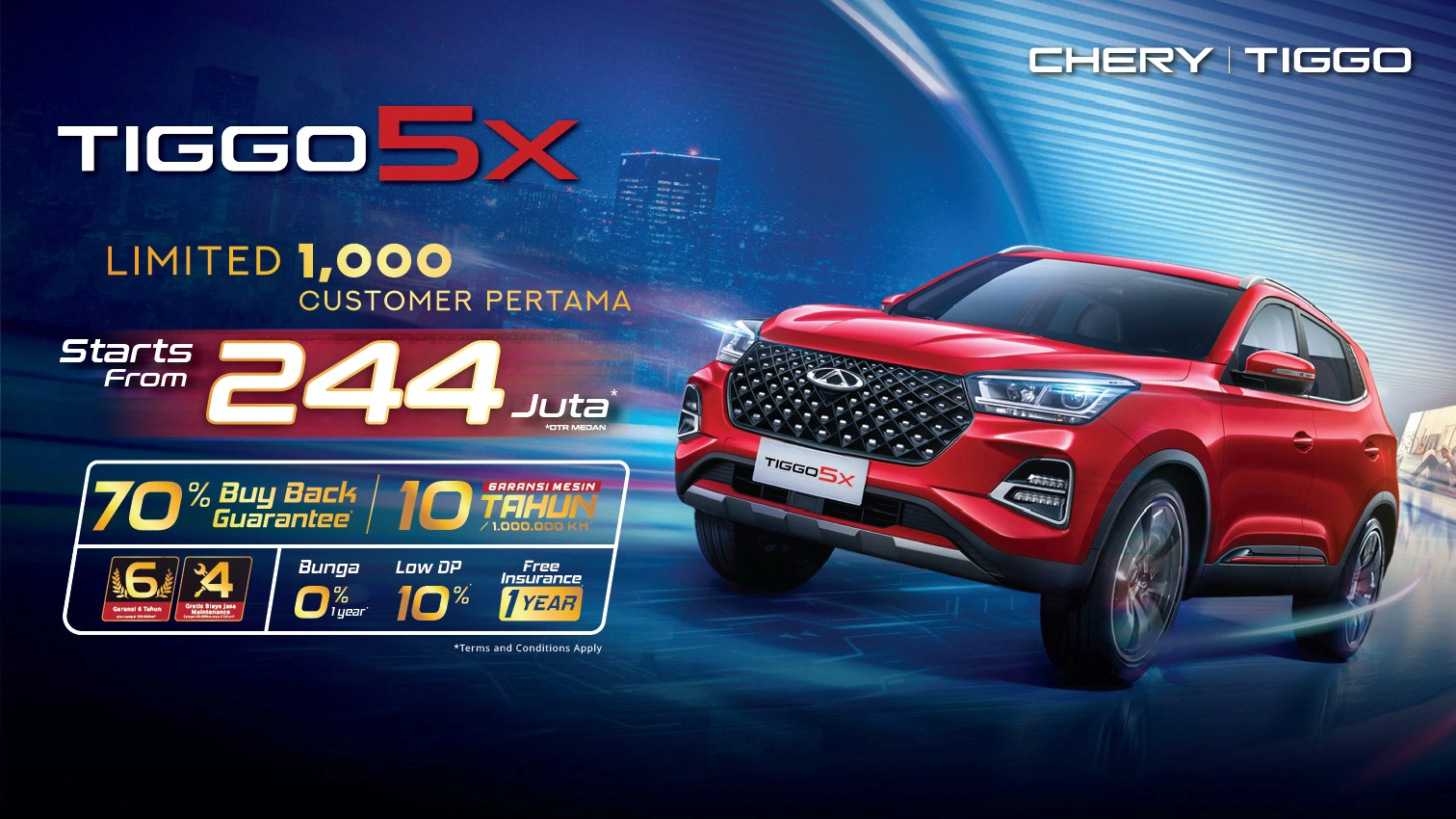 Pricelist Chery Tiggo 5x OTR Medan