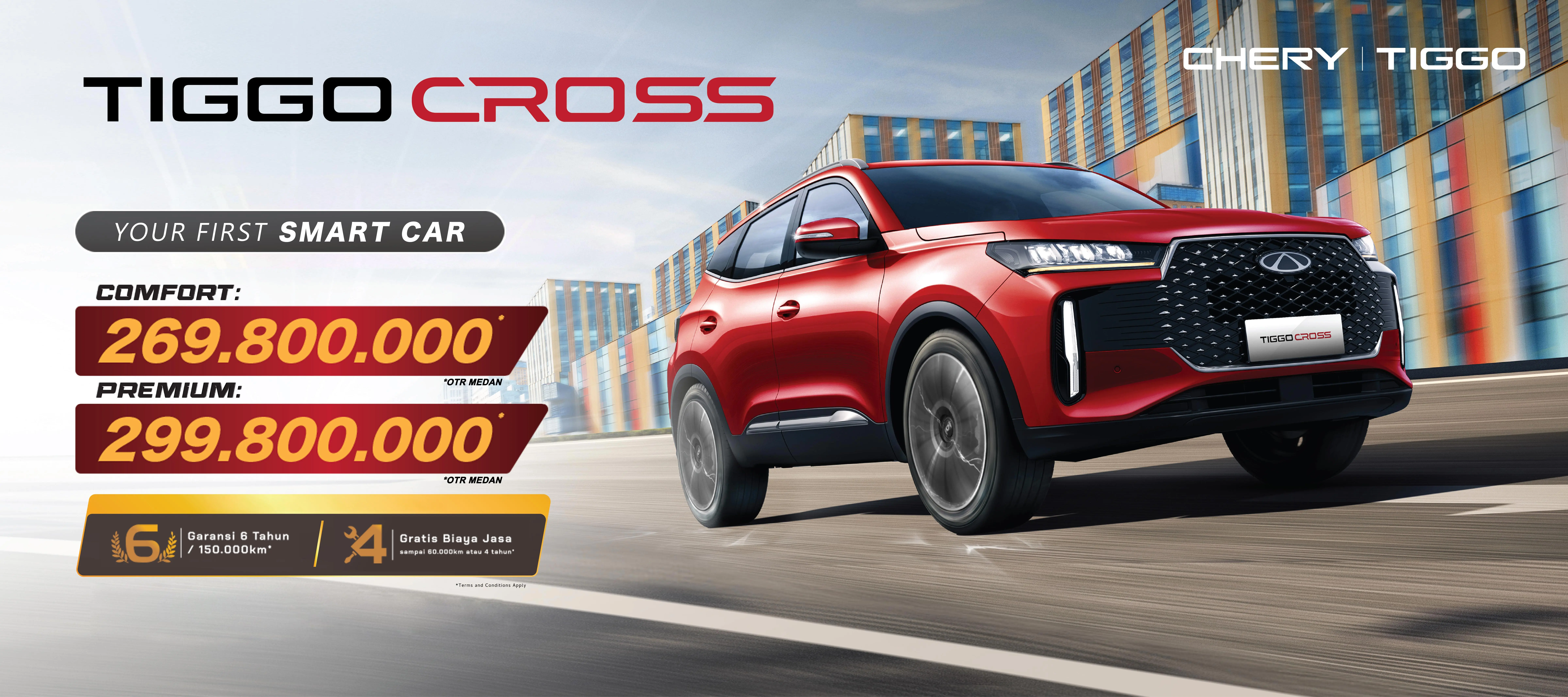 Pricelist Chery Tiggo Cross OTR Medan